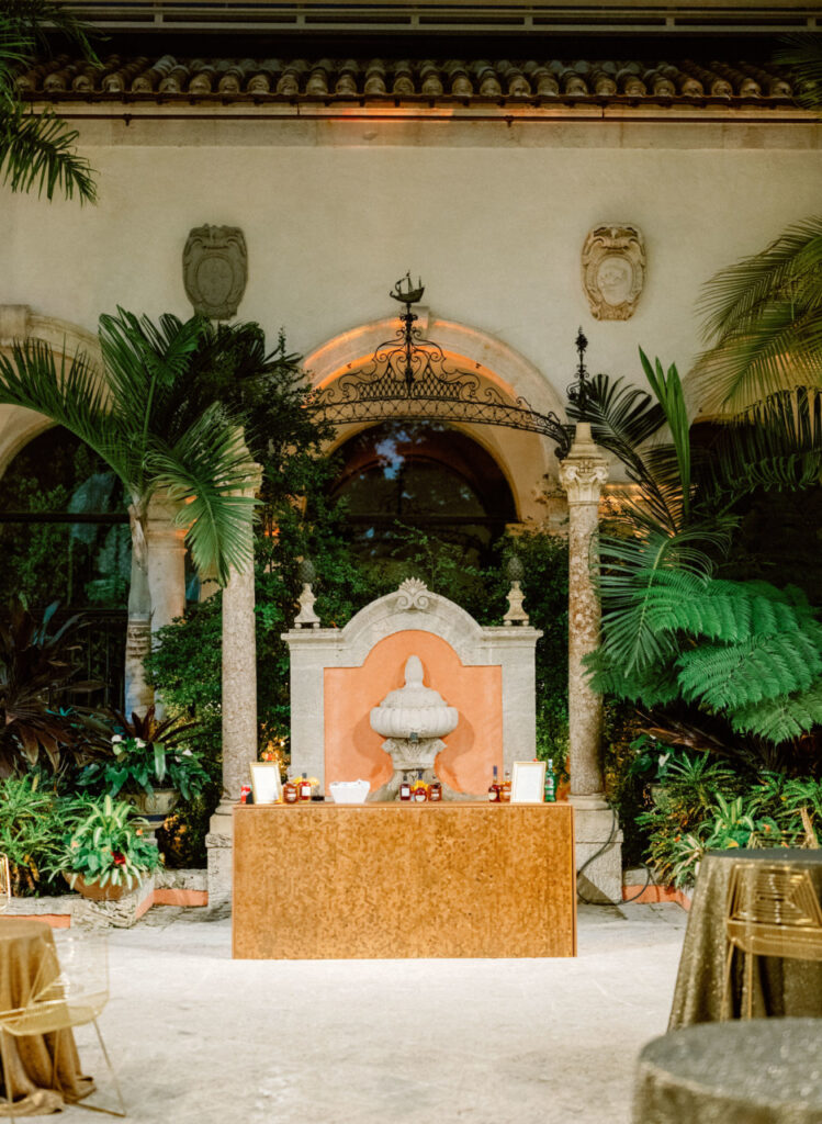 Speakeasy Bar After Party for this colorful wedding in south florida | Vizcaya Museum | Jennifer Buono Events