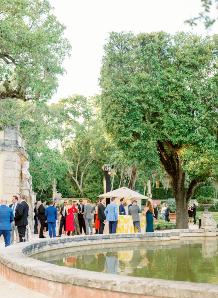 Pre-Ceremony Drinks at Vizcaya Museum in South Florida by Jennifer Buono Events